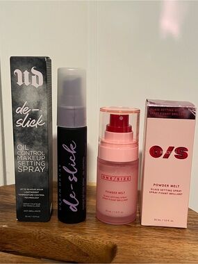 One/Size Powder Melt Glass Setting Spray & Urban Decay De-Slick Bundle